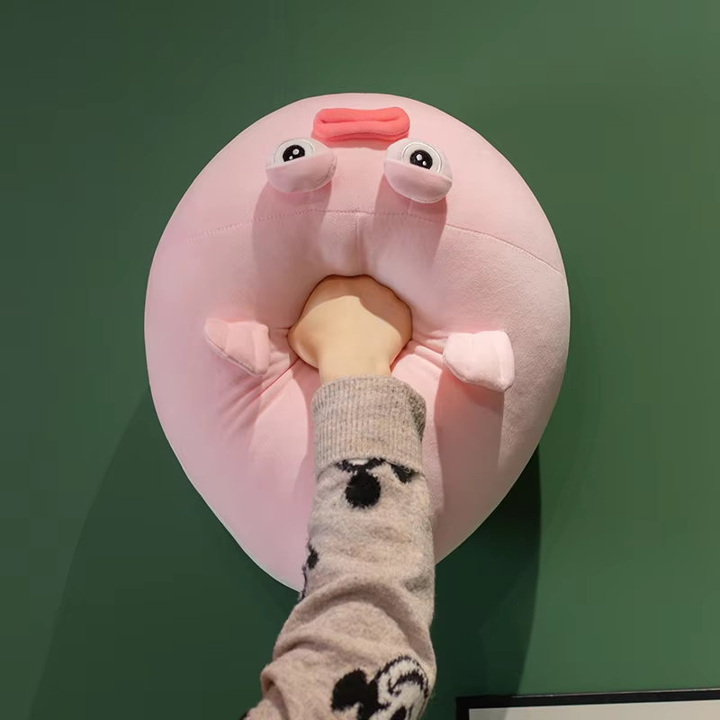 Squishy Pink Puffer Fish Plush