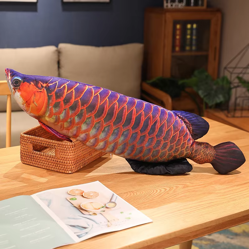 Long Purple & Orange Fish Plush