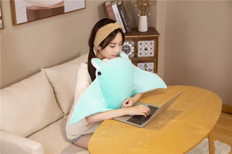 Cute Green Manta Ray Plush