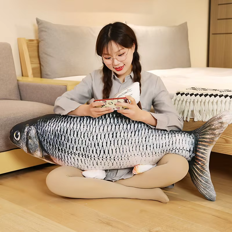 Big Squishy Grey Carp Plush