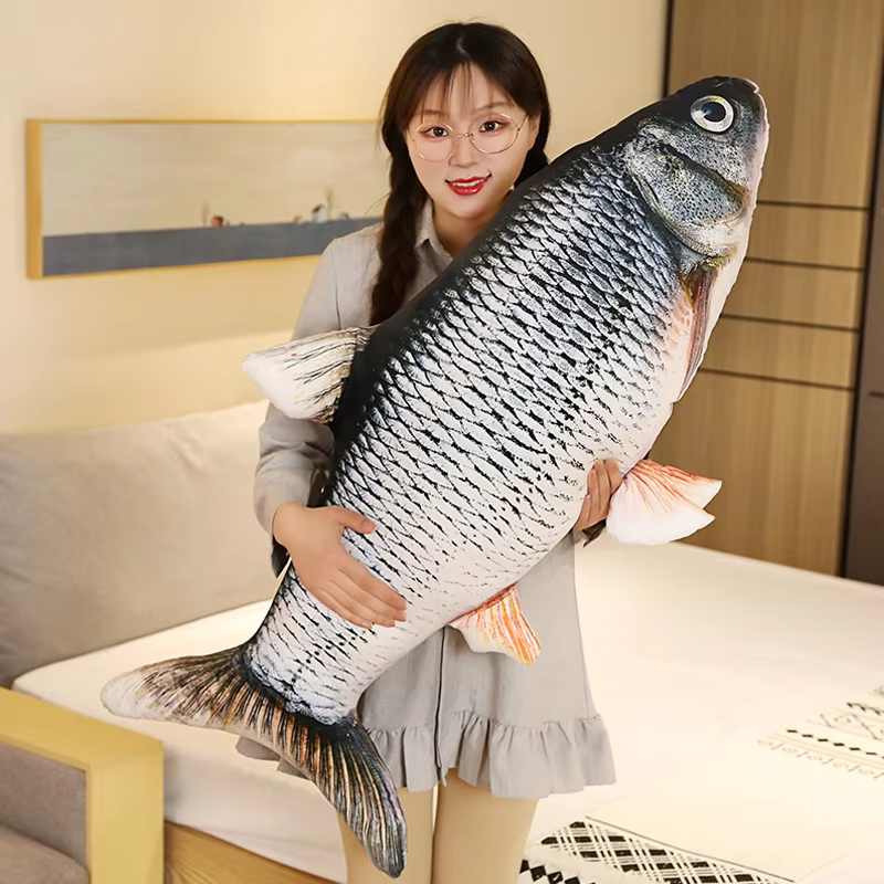 Big Squishy Grey Carp Plush