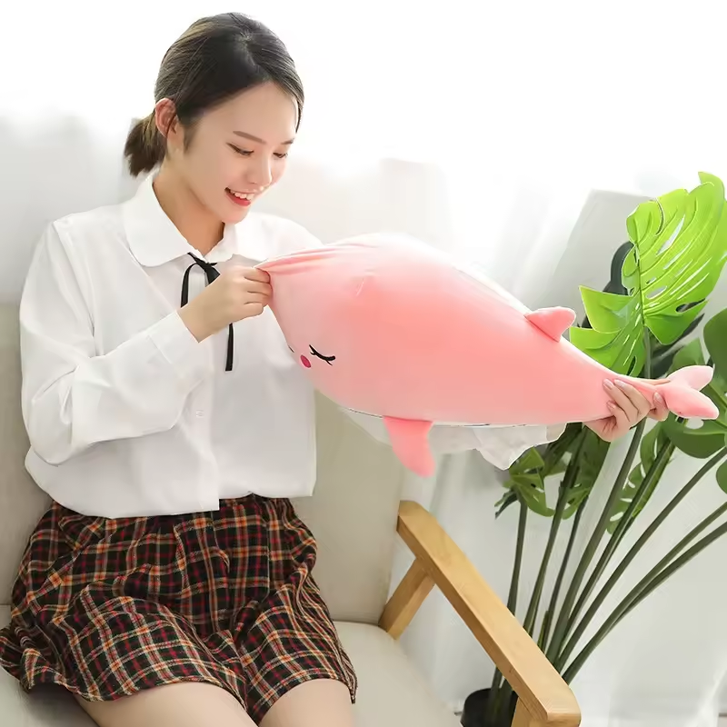 Happy Pink Whale Plush