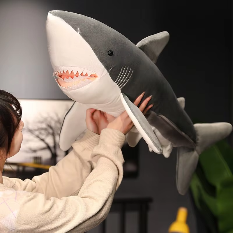 Grey Tiger Shark Plush
