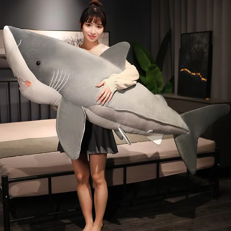 Huge Grey Tiger Shark Plush