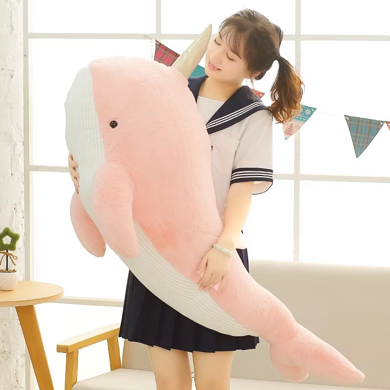Cute Pink Narwhal Whale Plush