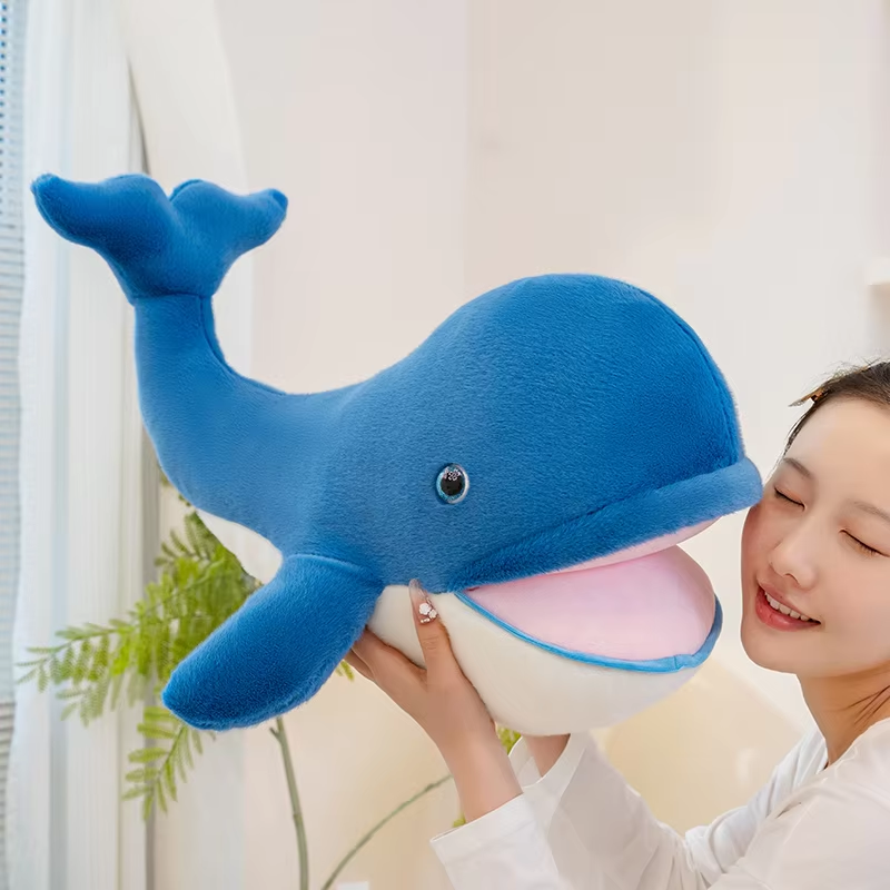 Fluffy Happy Whale Plush