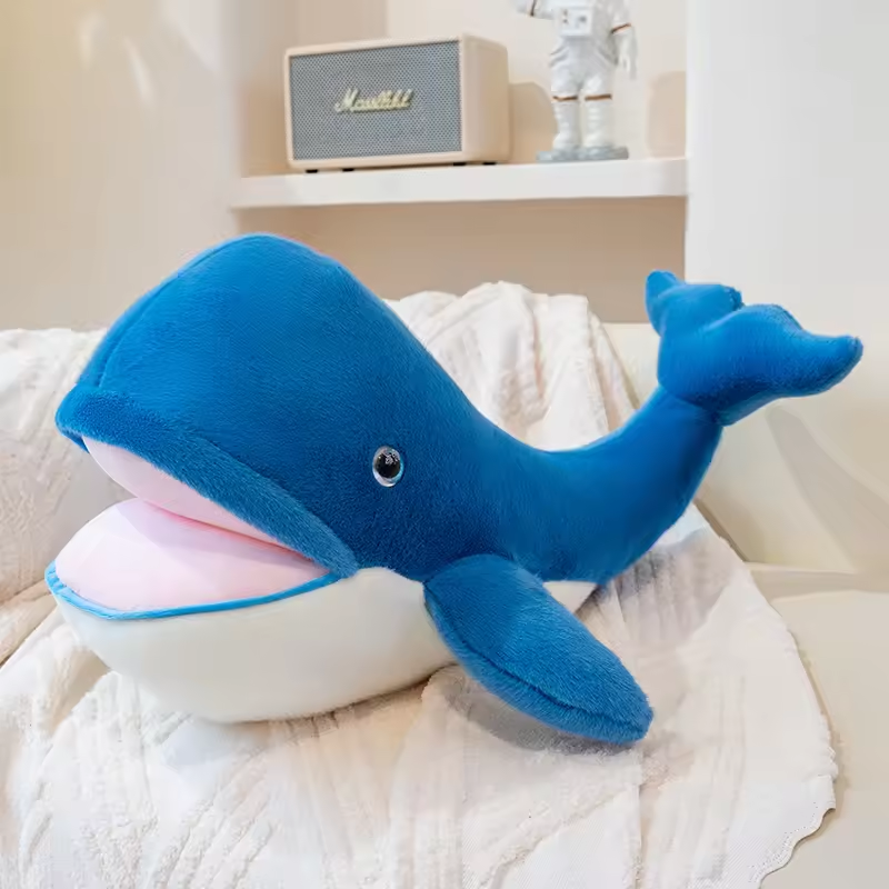 Fluffy Happy Whale Plush