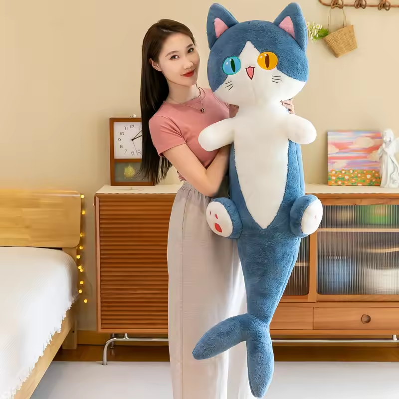 Long Fluffy Cat Shark Plush