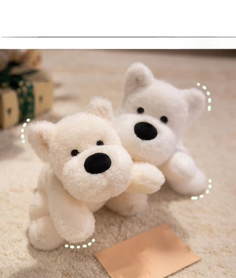 Fuzzy White Westie Plush