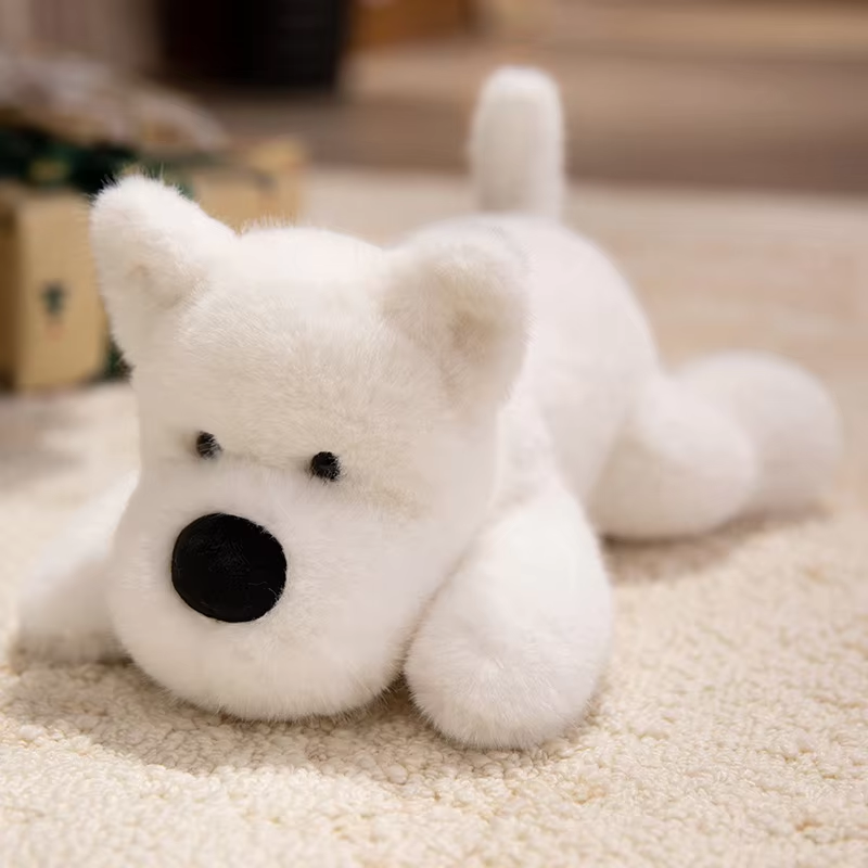 Fuzzy White Westie Plush