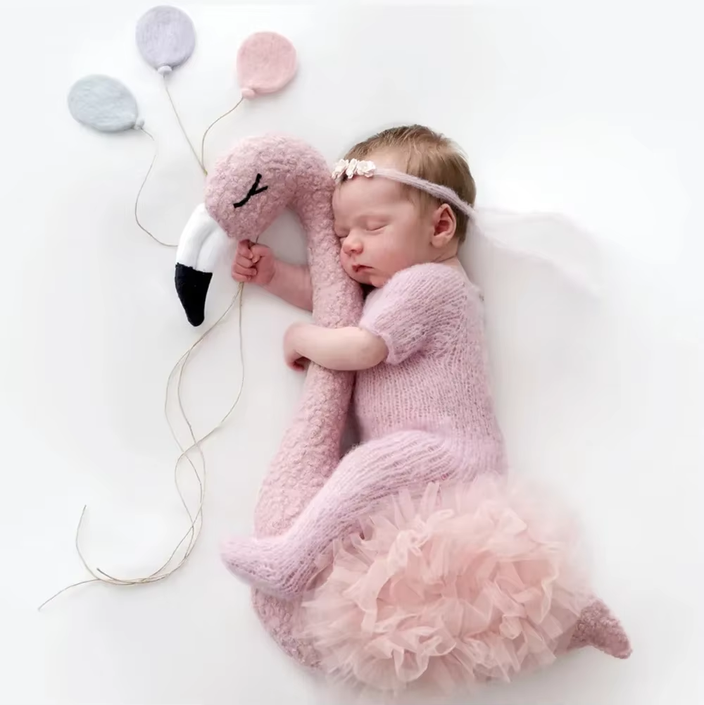 Adorable Fluffy Flamingo Plush