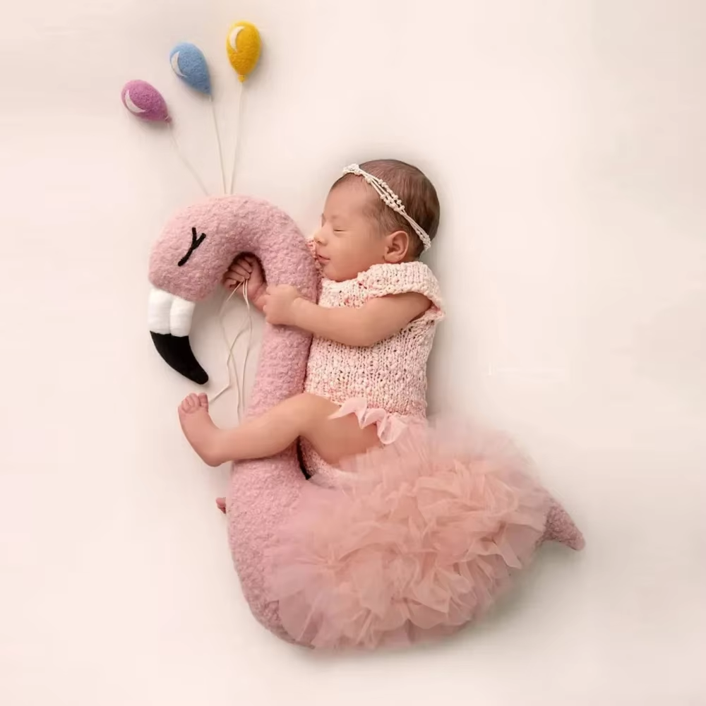 Adorable Fluffy Flamingo Plush