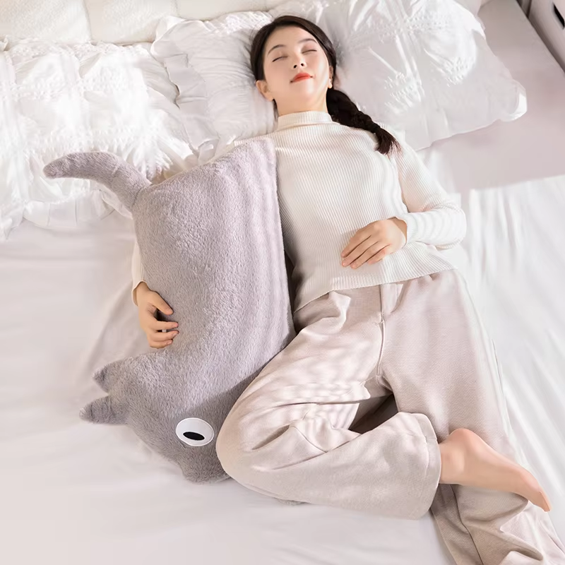 Cute Grey Cat Pillow Plush