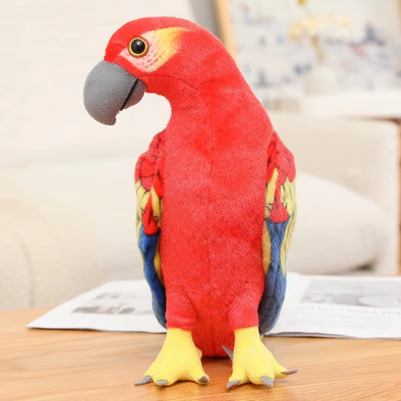 Lifelike Tricolor Parrot Plush