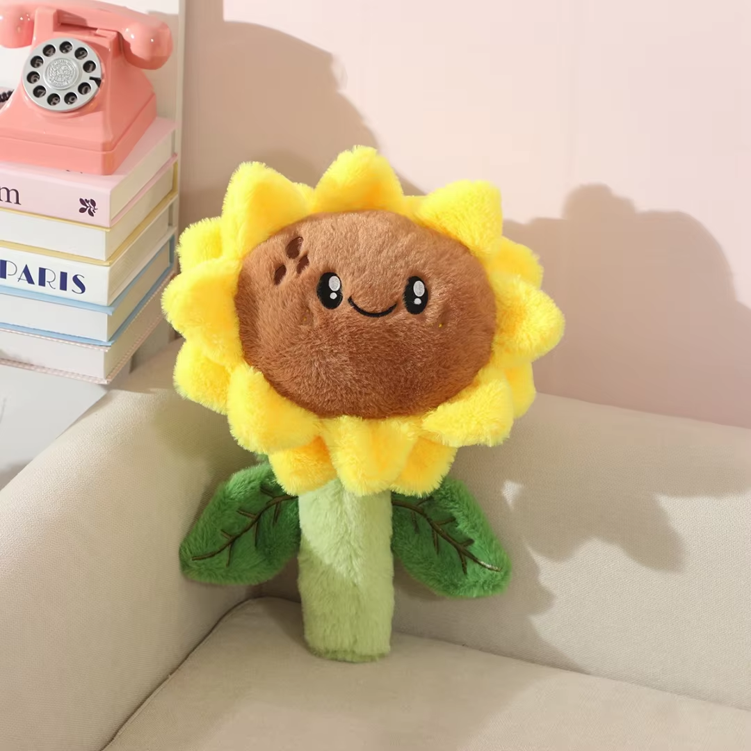 Adorable Fluffy Sunflower Plush