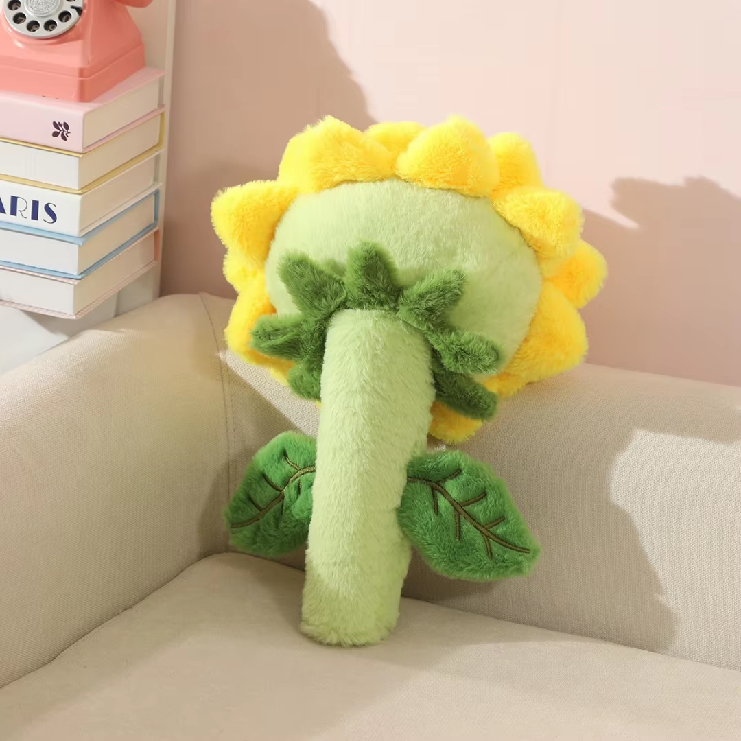 Adorable Fluffy Sunflower Plush