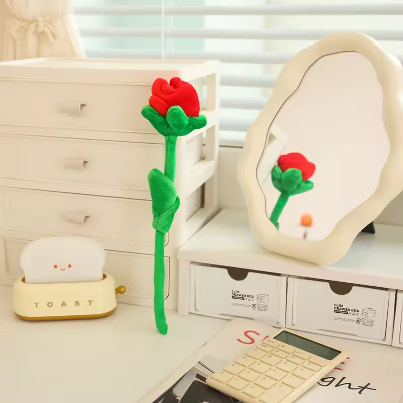 Red Rose Flower Plush