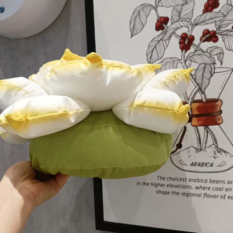 Yellow Lotus Pillow Plush