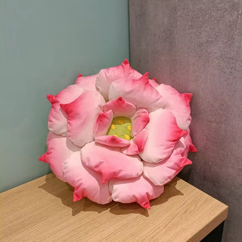 Pink Lotus Pillow Plush