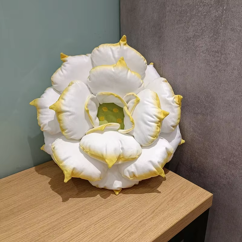 Yellow Lotus Pillow Plush