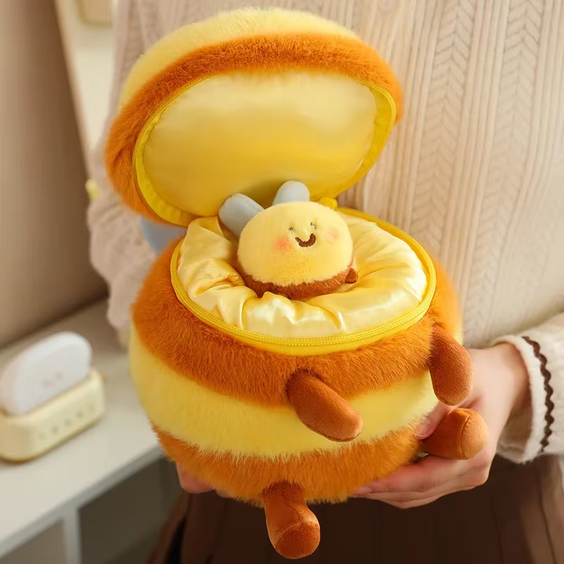Baby Bee Stuffed Into Big Bee Plush