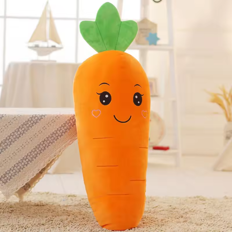 Big Cute Smiling Carrot Soft Plush