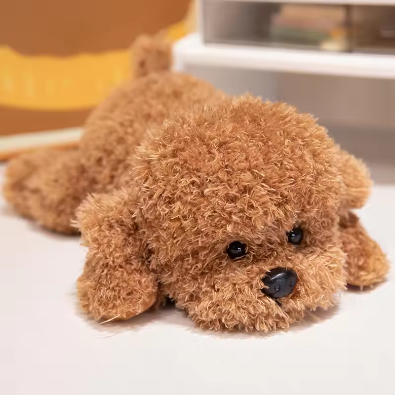 Brown Fuzzy Teddy Dog Plush