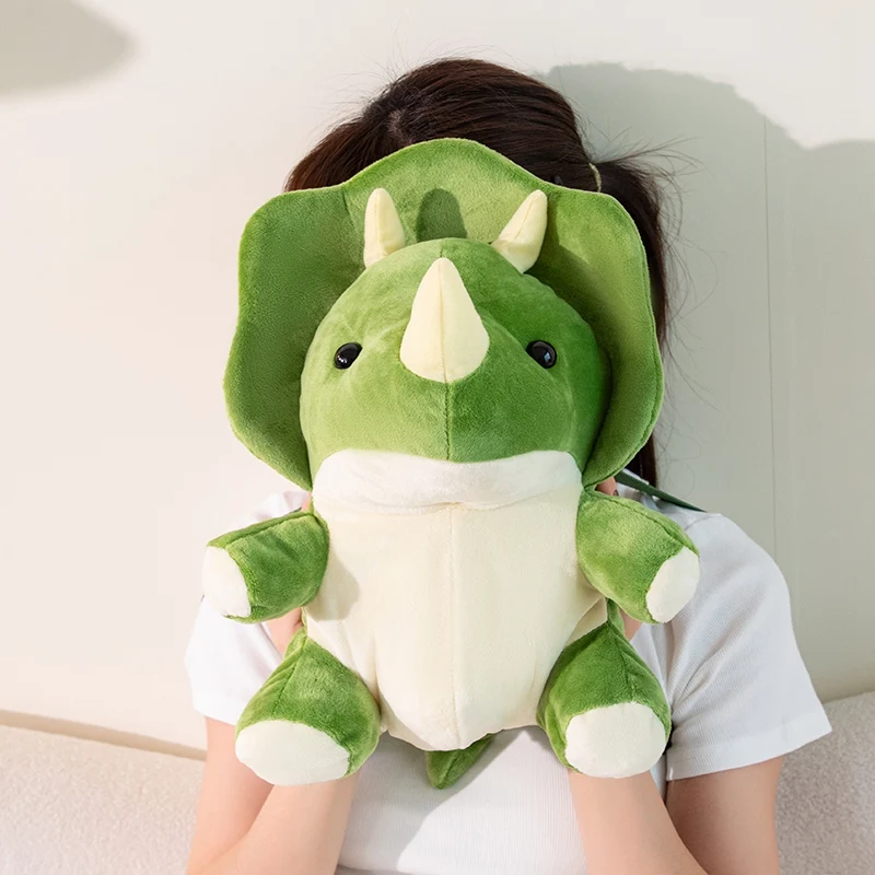 Green Cute Triceratops Backpack
