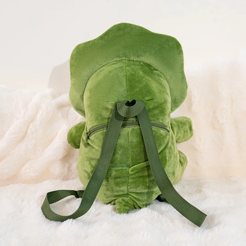 Green Cute Triceratops Backpack