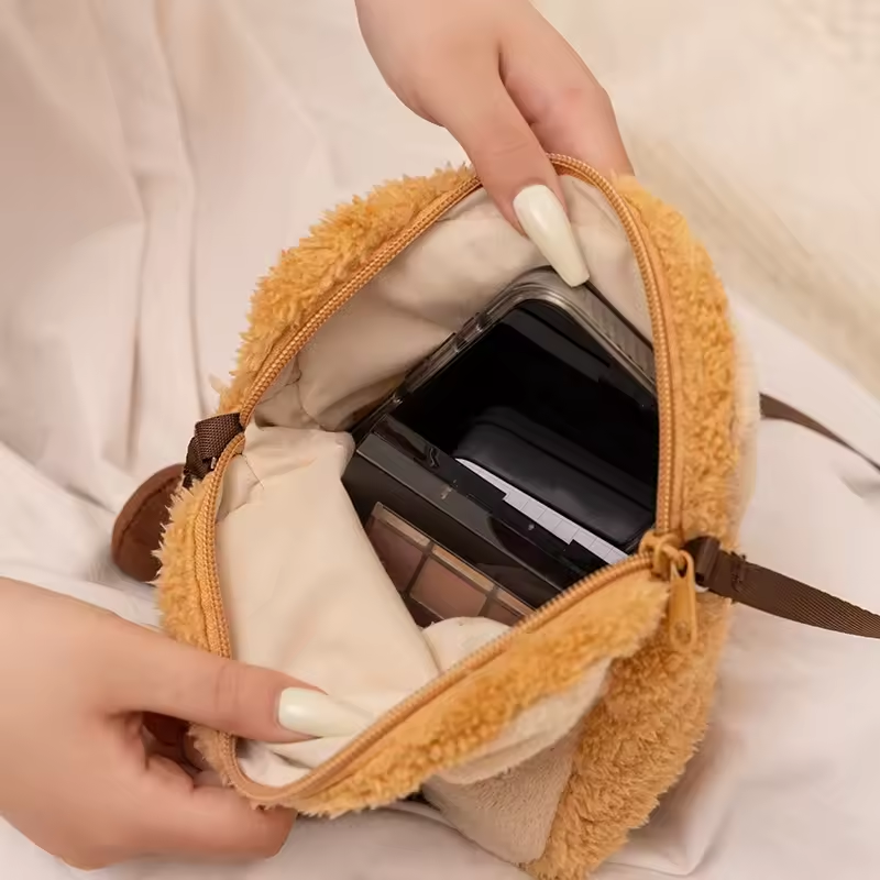 Cute Bread Slice Plush Handbag