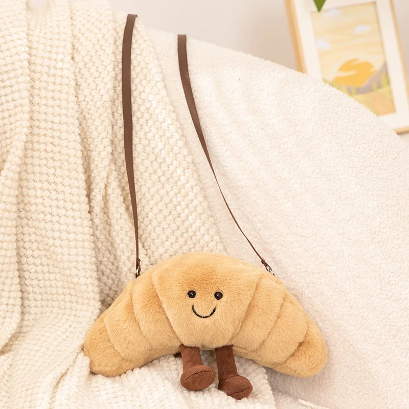 Cute Croissant Plush Handbag