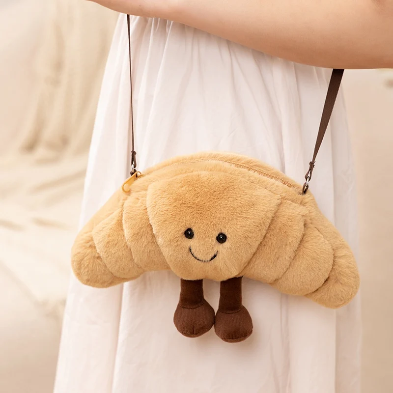 Cute Croissant Plush Handbag