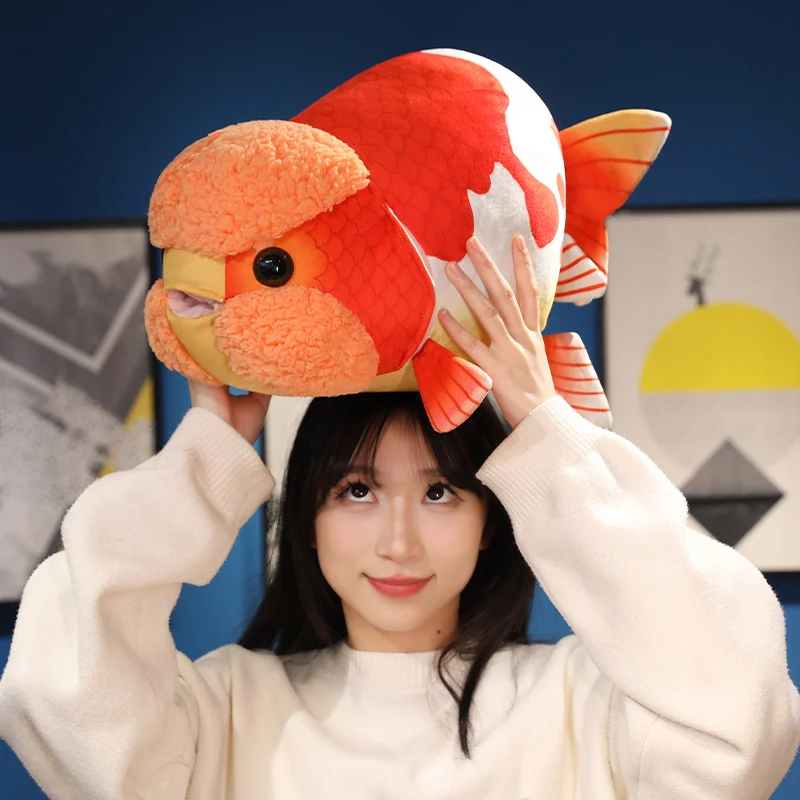 White & Red Ranchu Goldfish Plush