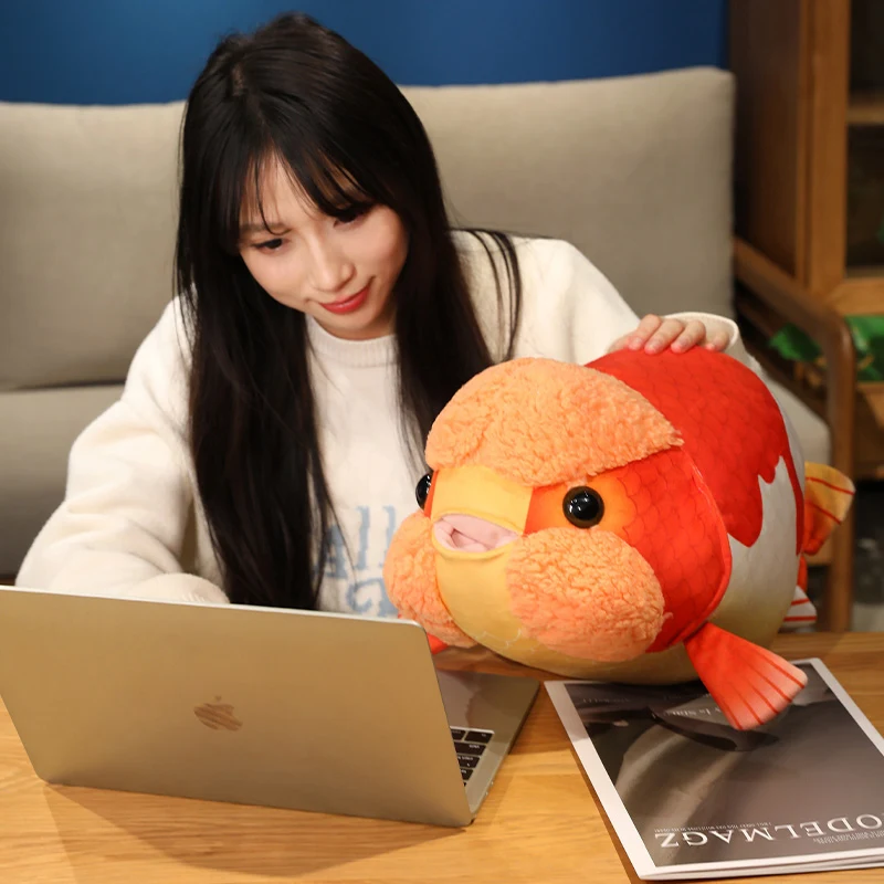 White & Red Ranchu Goldfish Plush