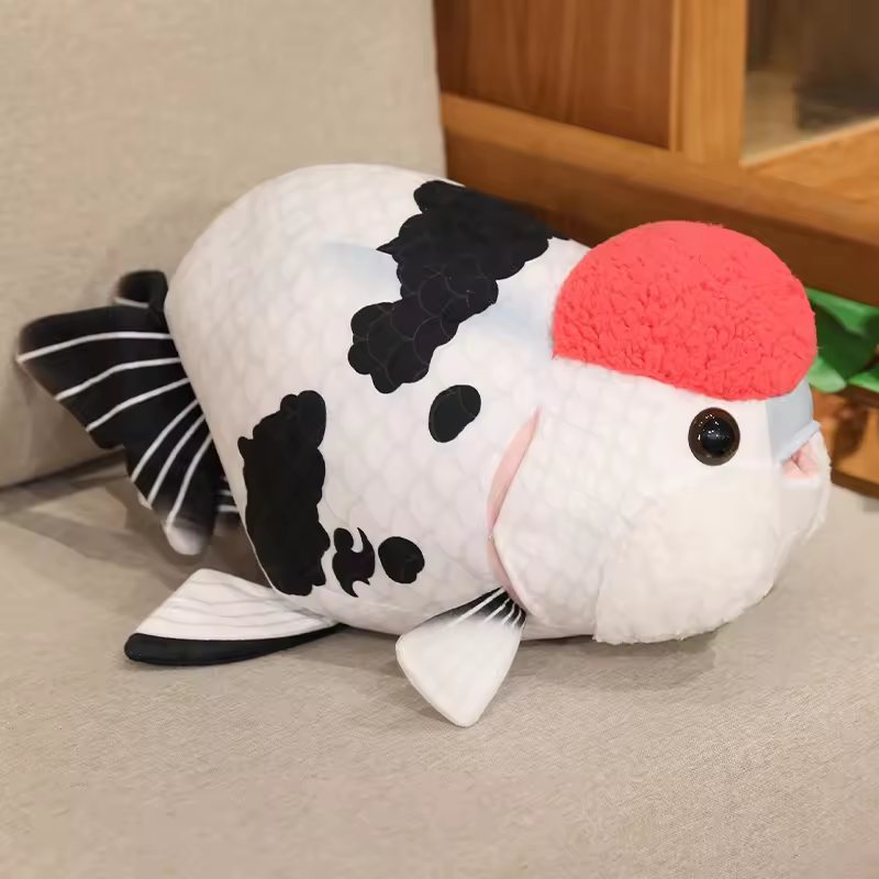 Red Head Black & White Ranchu Goldfish Plush