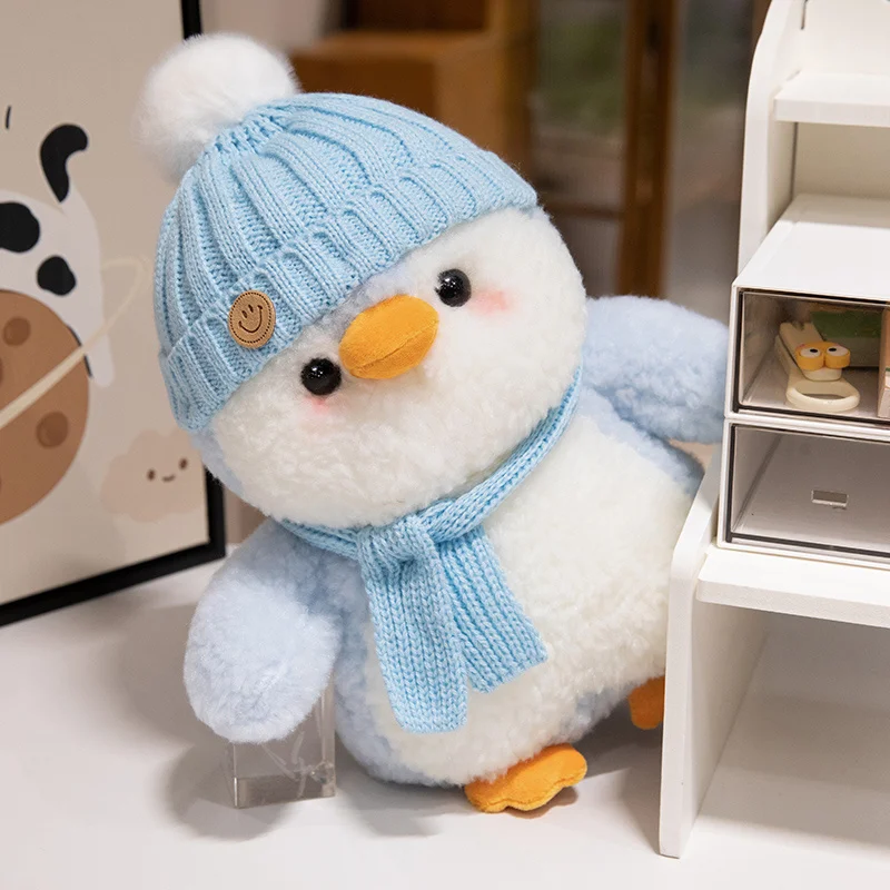 Blue Winter Penguin Plush