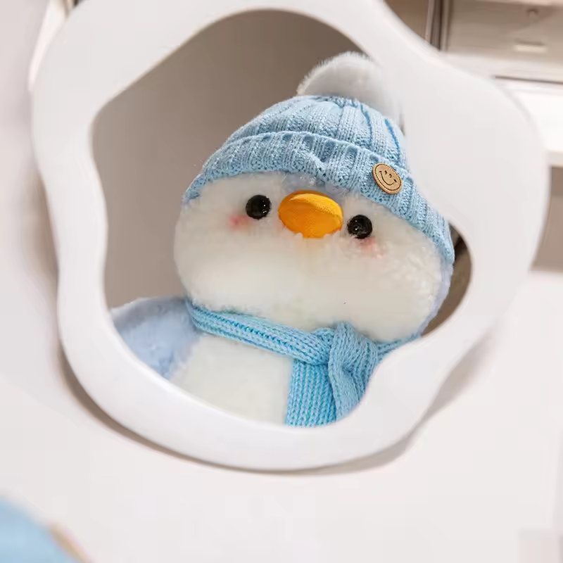 Blue Winter Penguin Plush