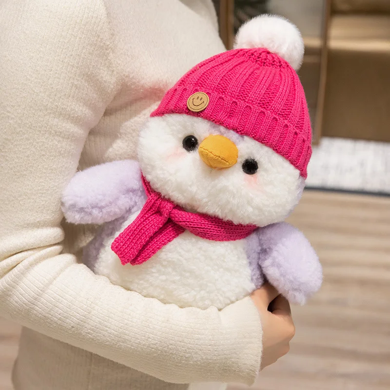 Pink & Purple Winter Penguin Plush