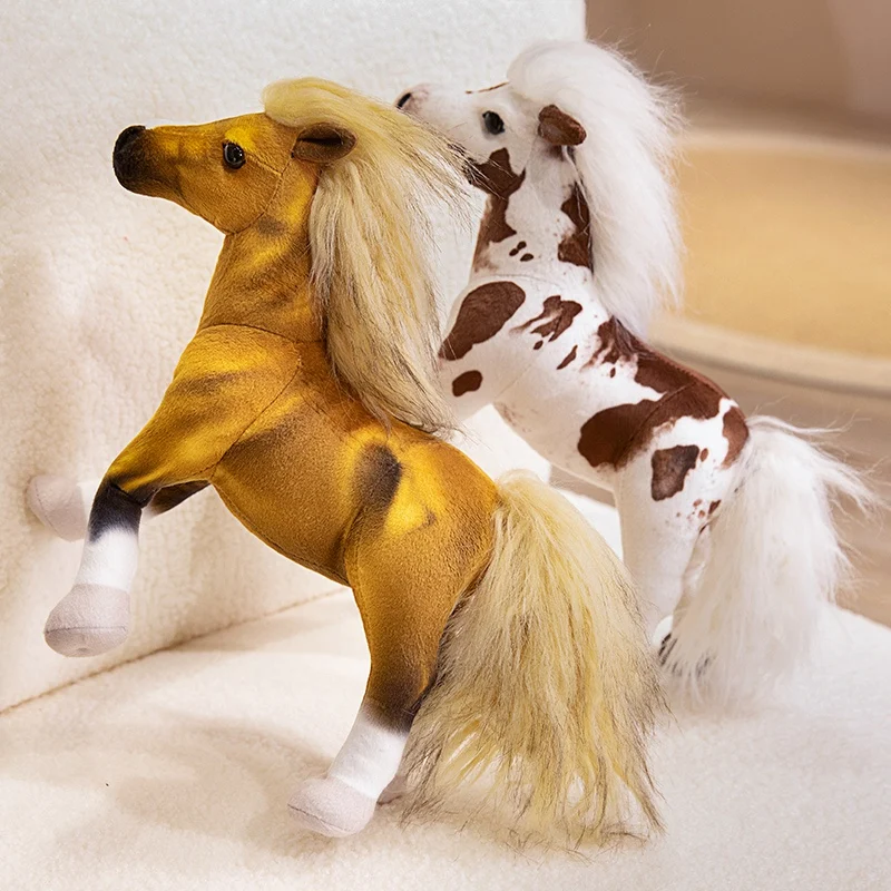 Majestic Set Of Two Horses Plush