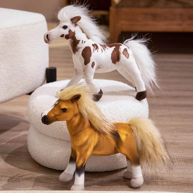 Majestic Set Of Two Horses Plush
