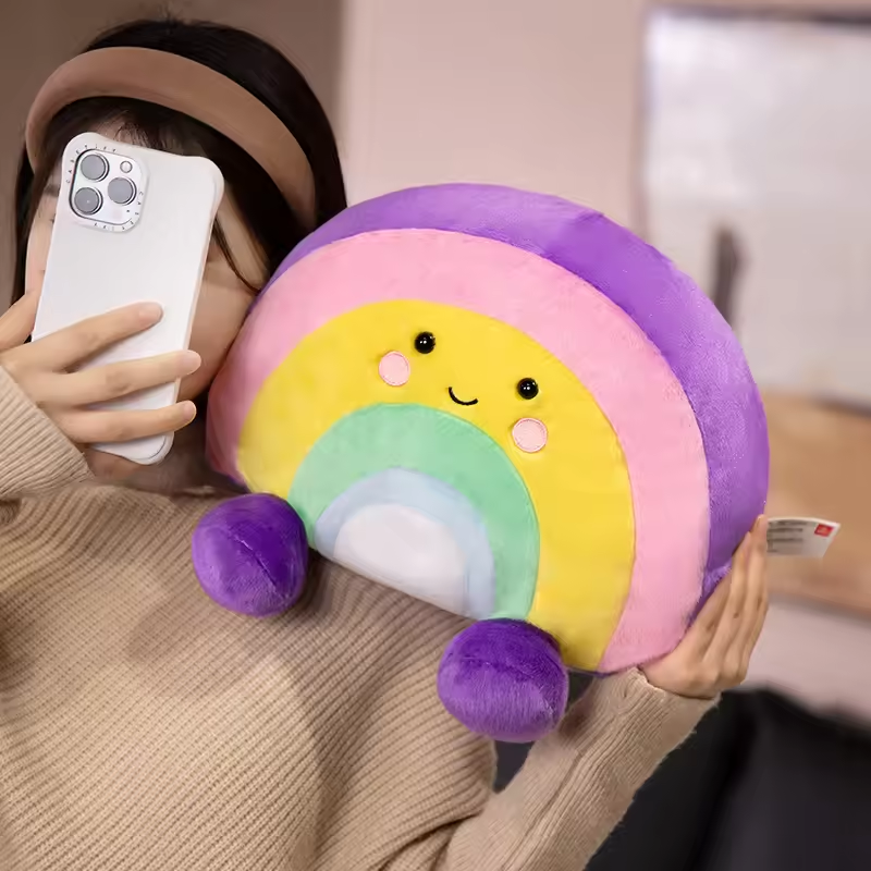 Happy Fluffy Rainbow Plush