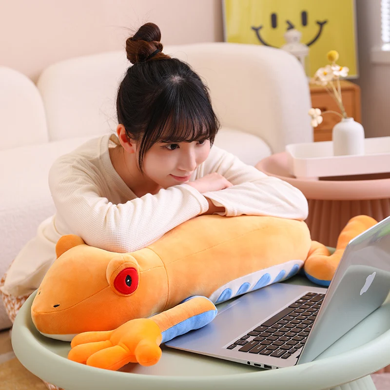 Orange Jumbo Frog Plush With Fluffy Blanket