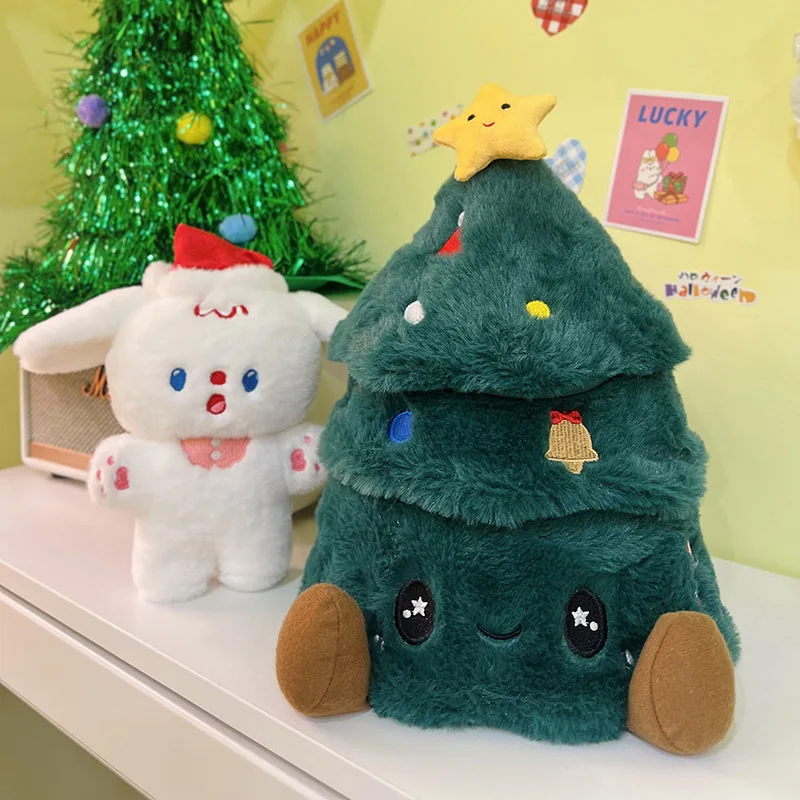 Cute Bunny Stuffed In Christmas Tree Plush