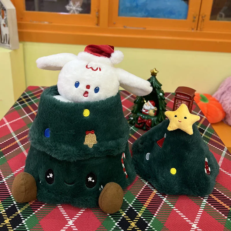 Cute Bunny Stuffed In Christmas Tree Plush