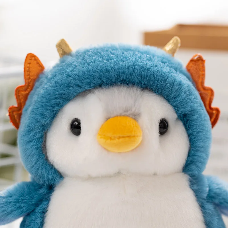 Blue Fluffy Salamander Penguin Plush