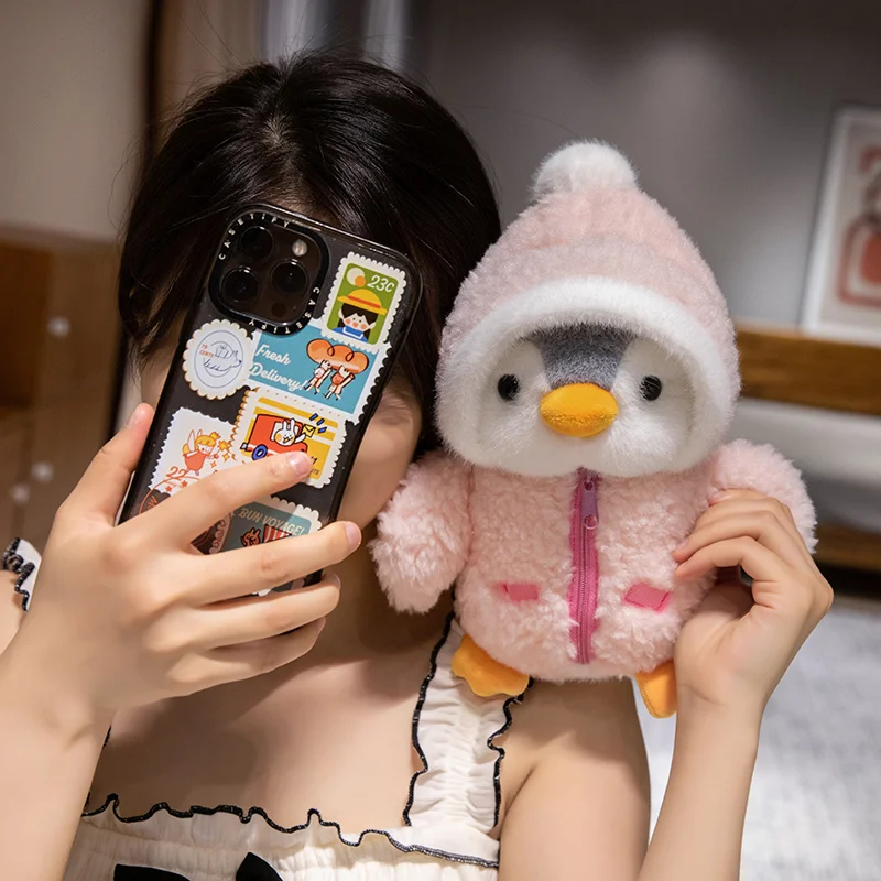 Pink Cotton Padded Winter Penguin Plush