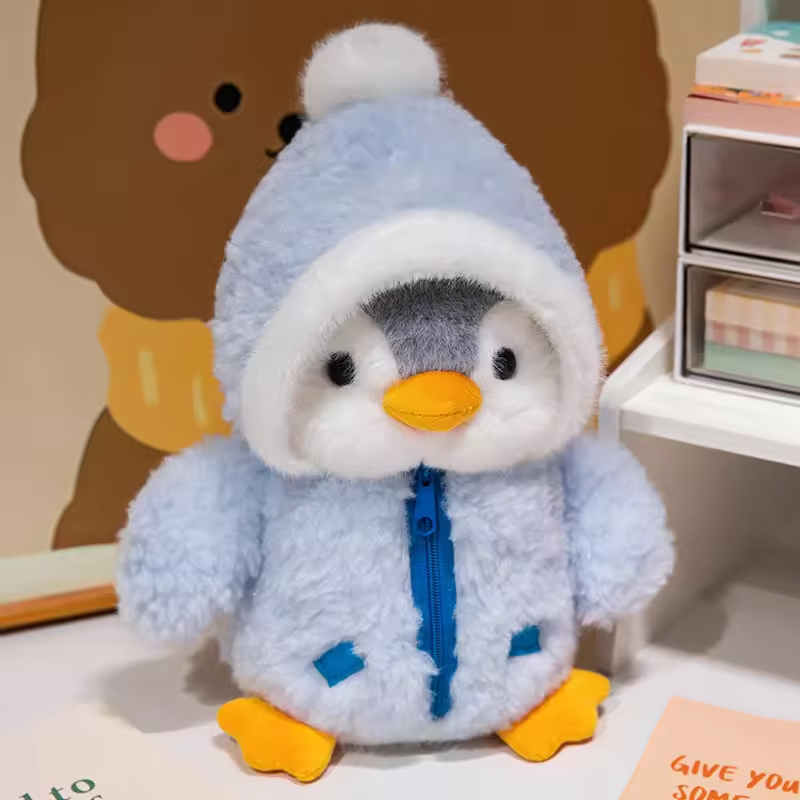 Blue Cotton Padded Winter Penguin Plush