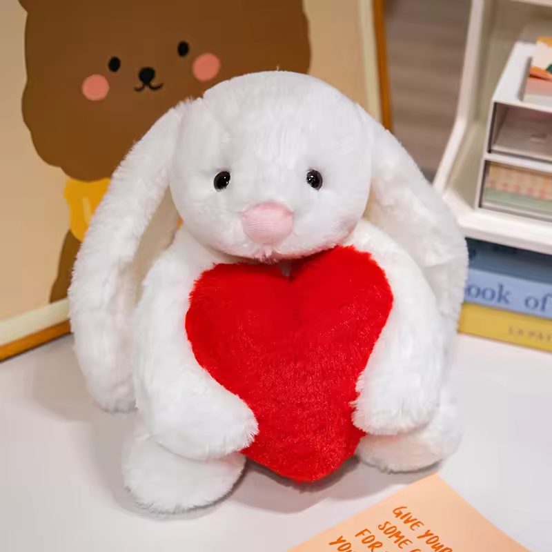 Long Ears Love White Rabbit Fluffy Plush