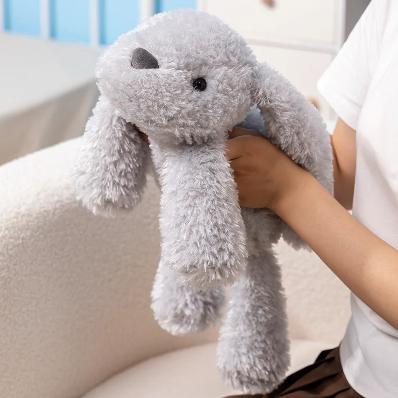 Adorable Grey Rabbit Fluffy Plush