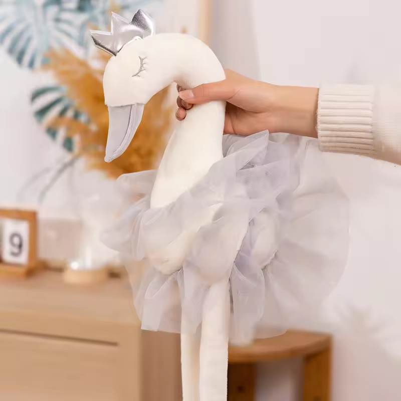 Long Legs Princess Swan Plush